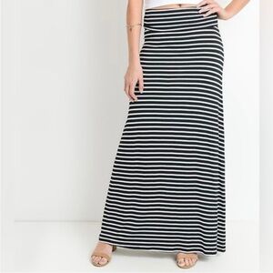 NEW J Crew Black & White Maxi Skirt